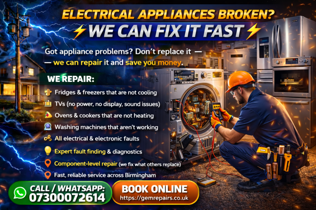Electrical appliance repair service