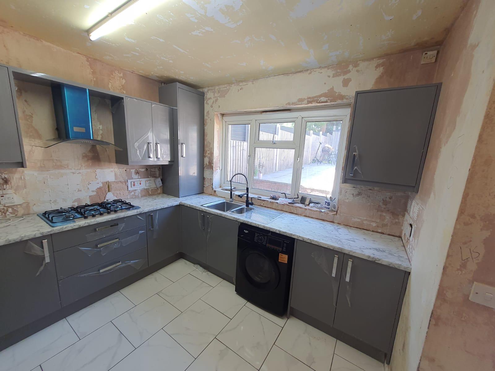 Kitchen cabinets and worktop