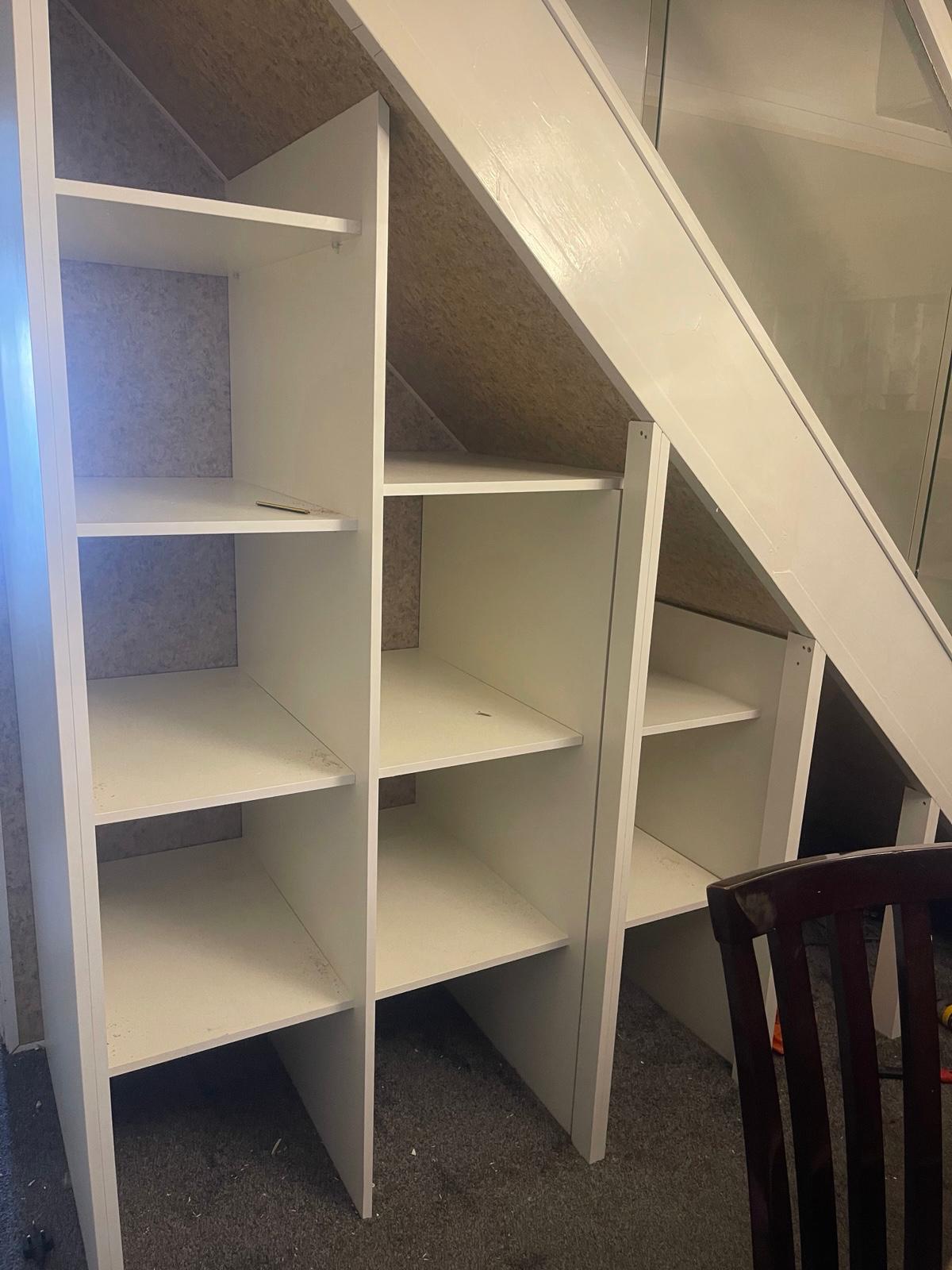 Loft storage carpentry finish