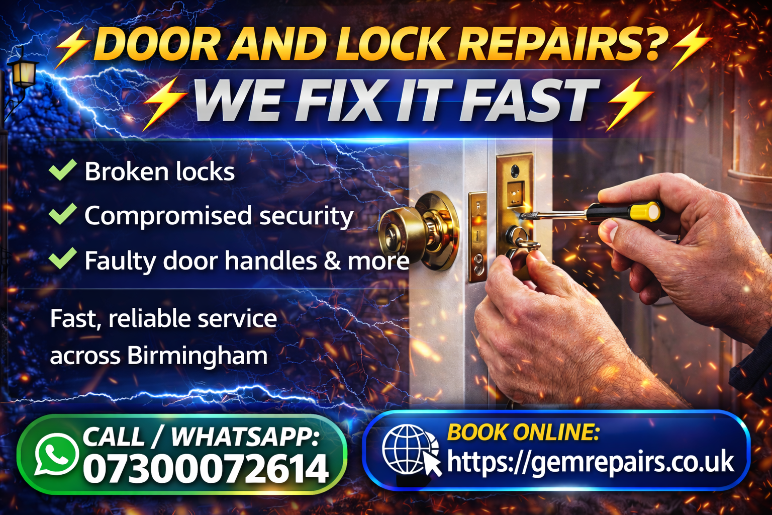 Door and lock repairs