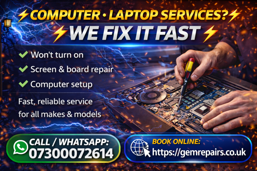 Laptop and computer repair service