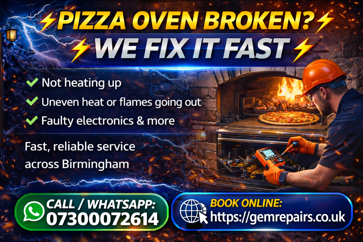 Pizza oven repair service