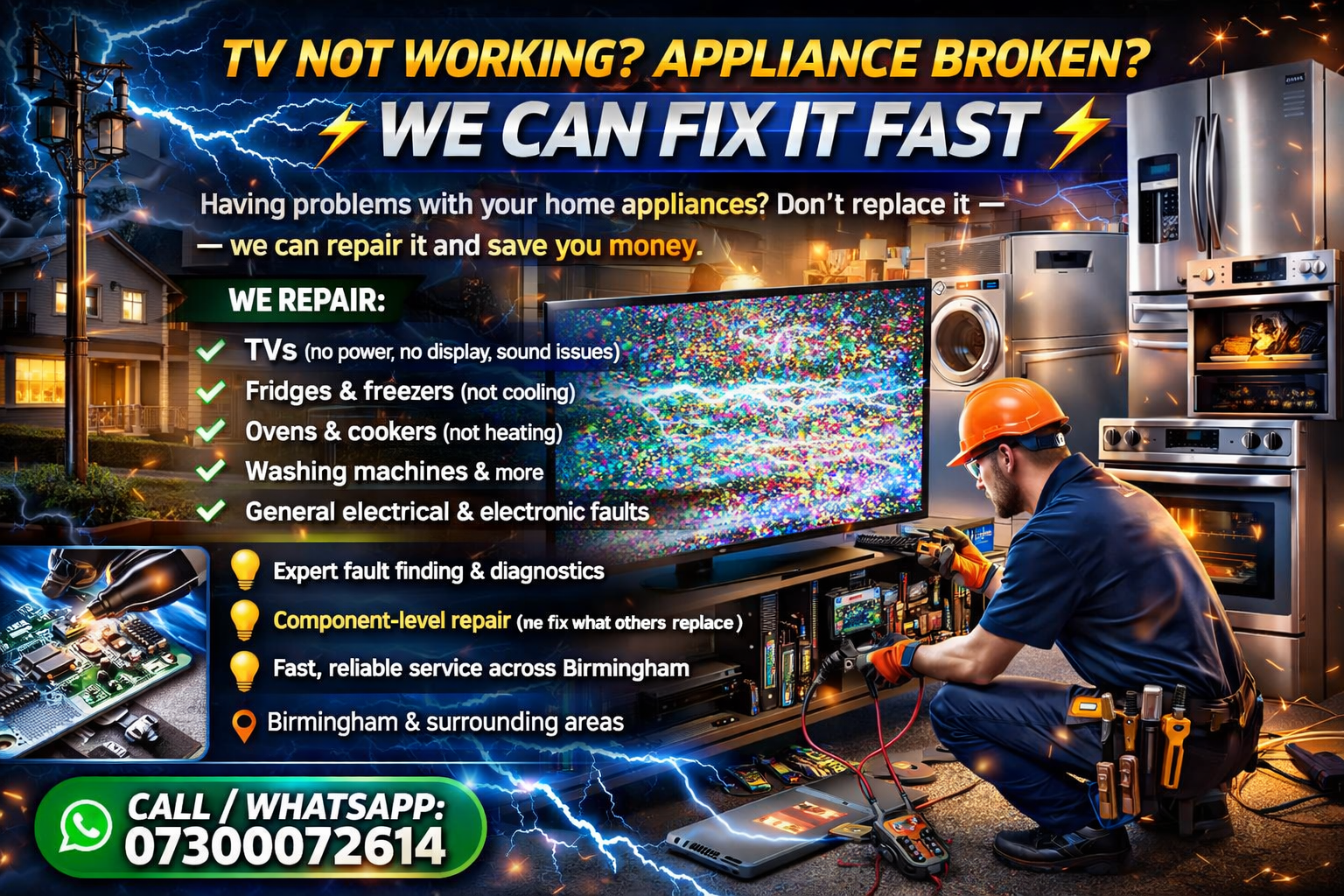 Electrical appliances repair service