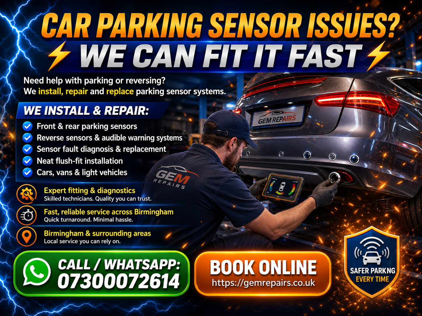 Car Parking/Reverse Sensor Installation Service