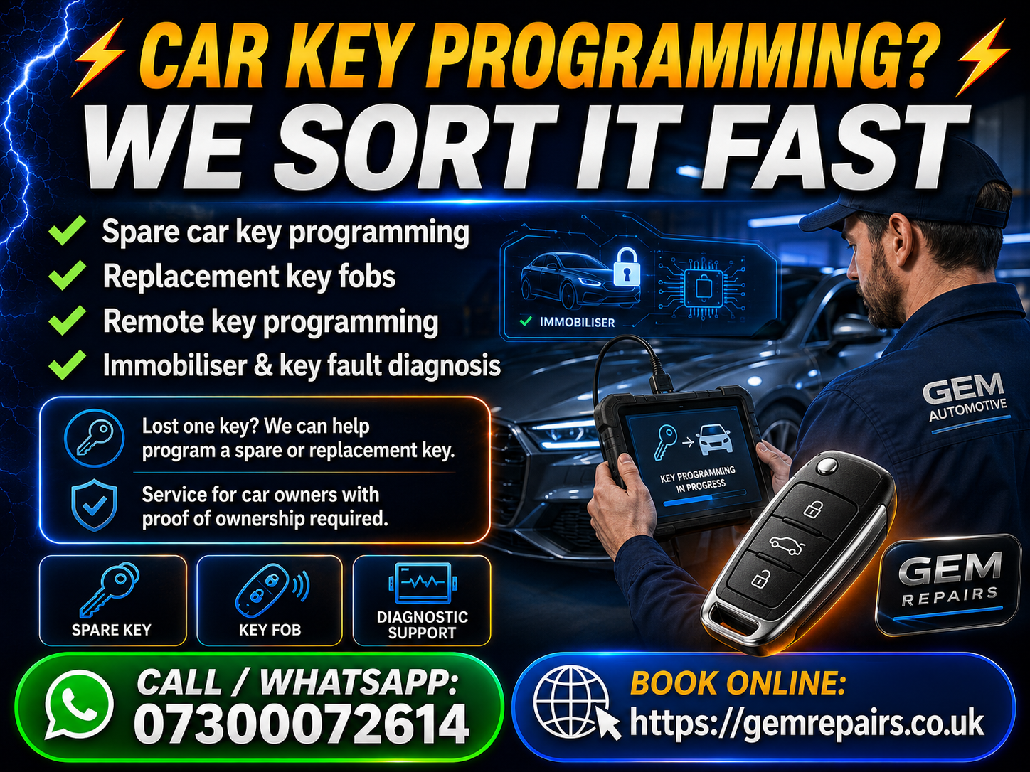 Car key programming Birmingham vehicle key service
