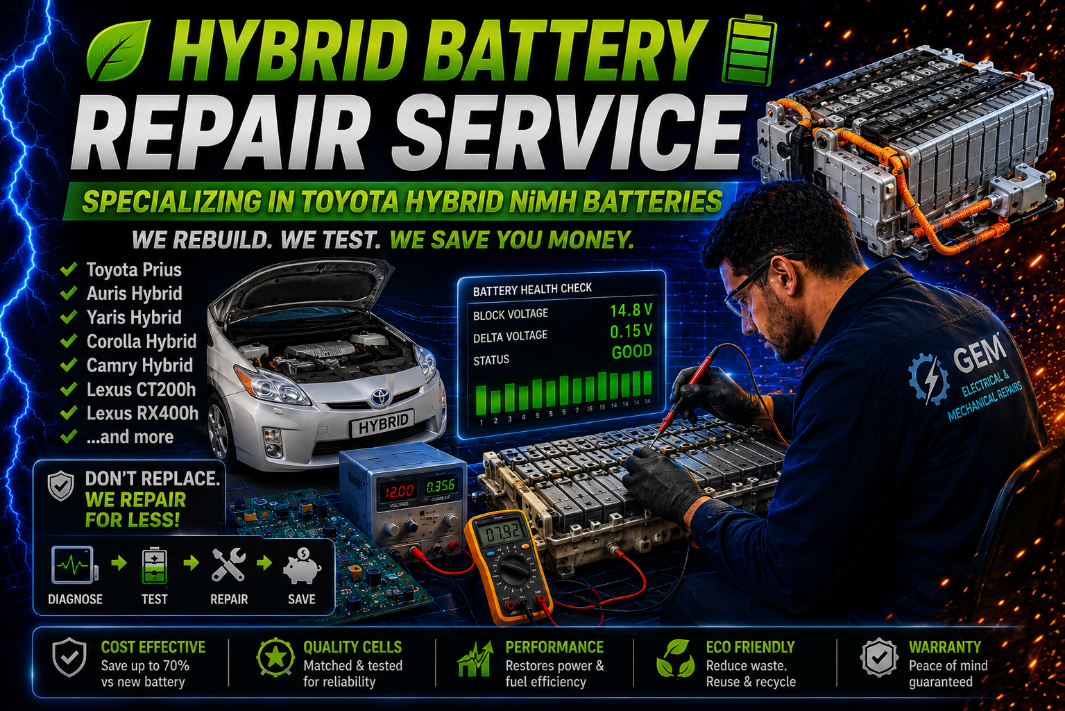 Hybrid Battery Repair Service