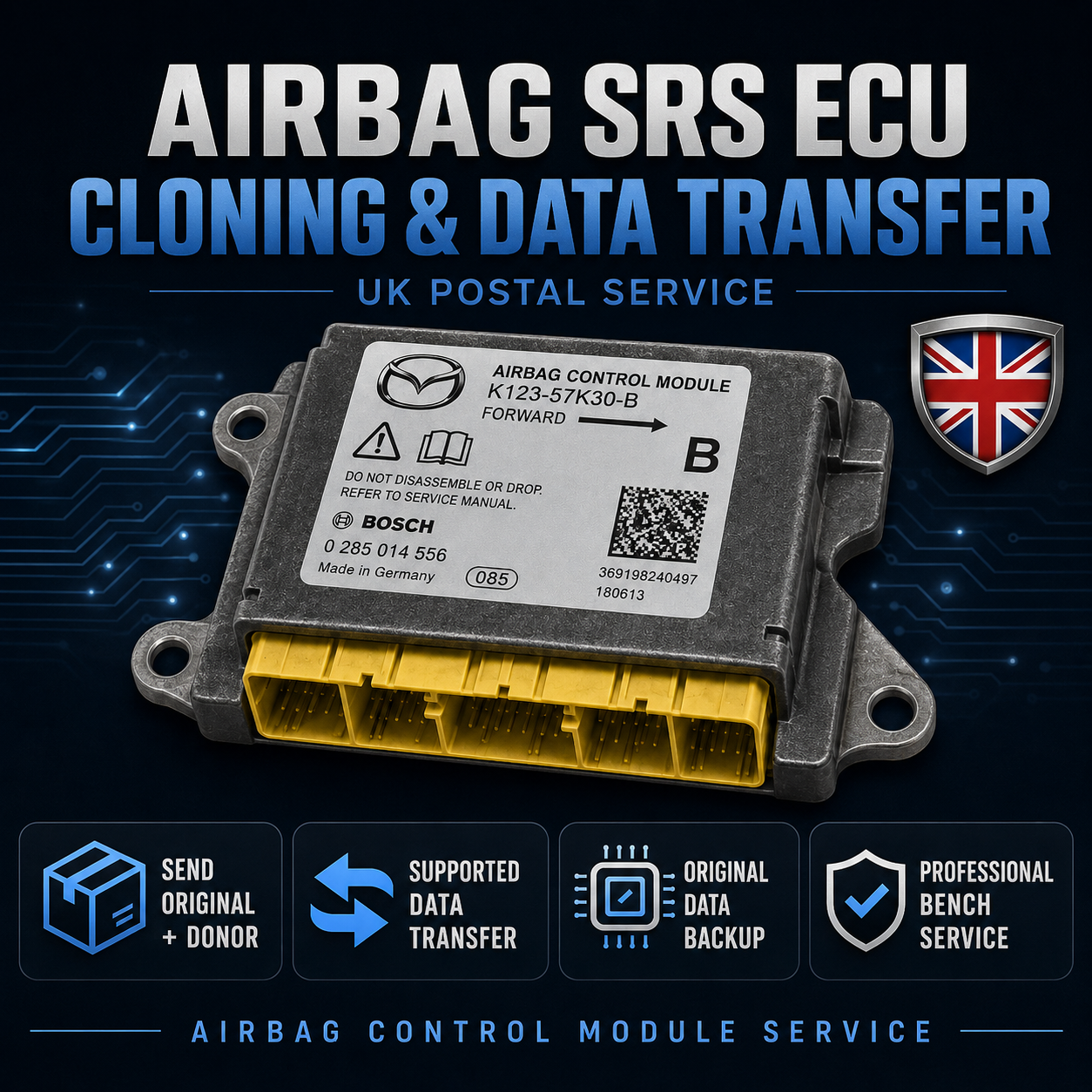 Airbag SRS ECU Cloning & Data Transfer Service