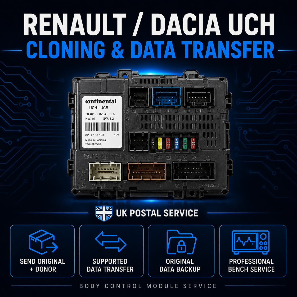 Renault Dacia UCH Cloning & Data Transfer Service