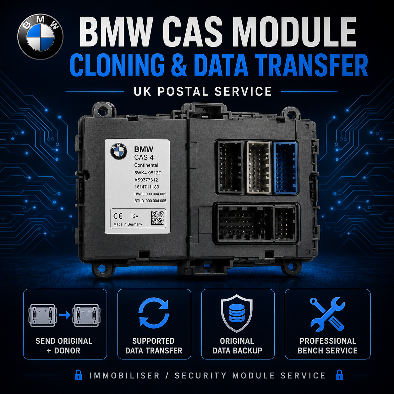 BMW CAS Module Cloning & Data Transfer Service