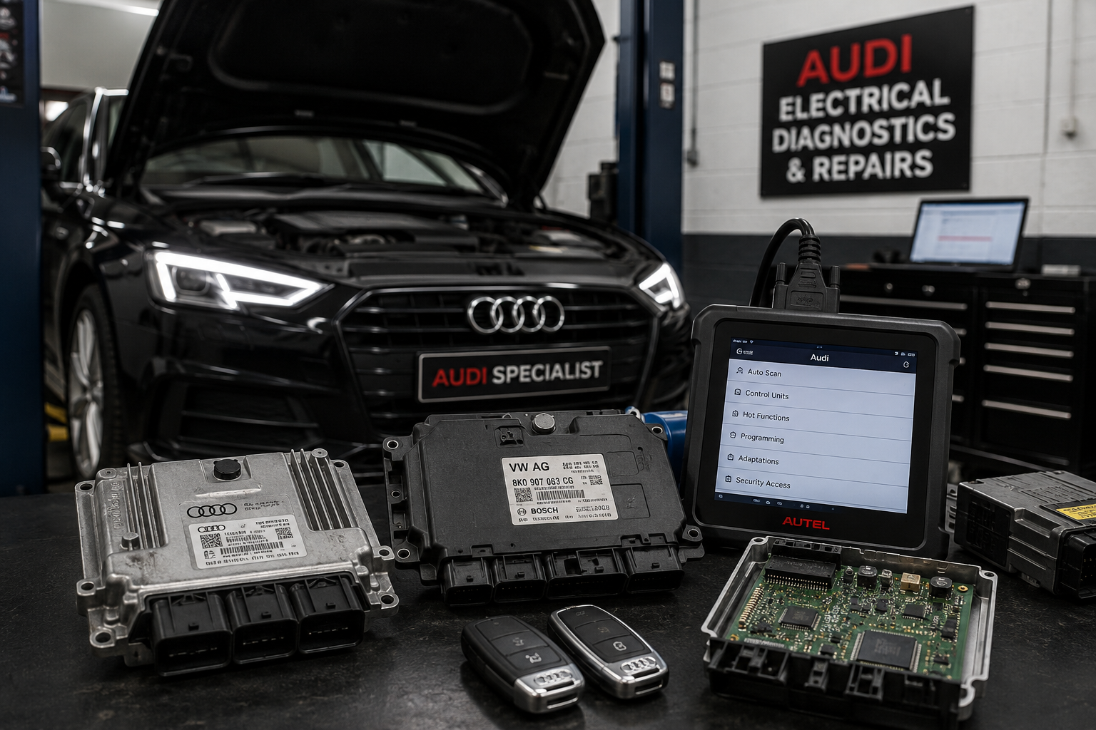 Audi electrical diagnostics and ECU repair specialist in Birmingham