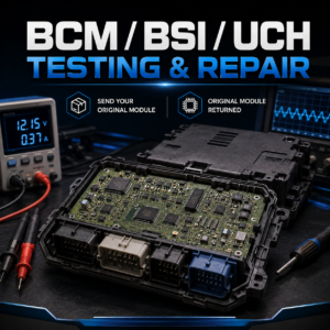 BCM BSI and UCH electronic module testing and repair service