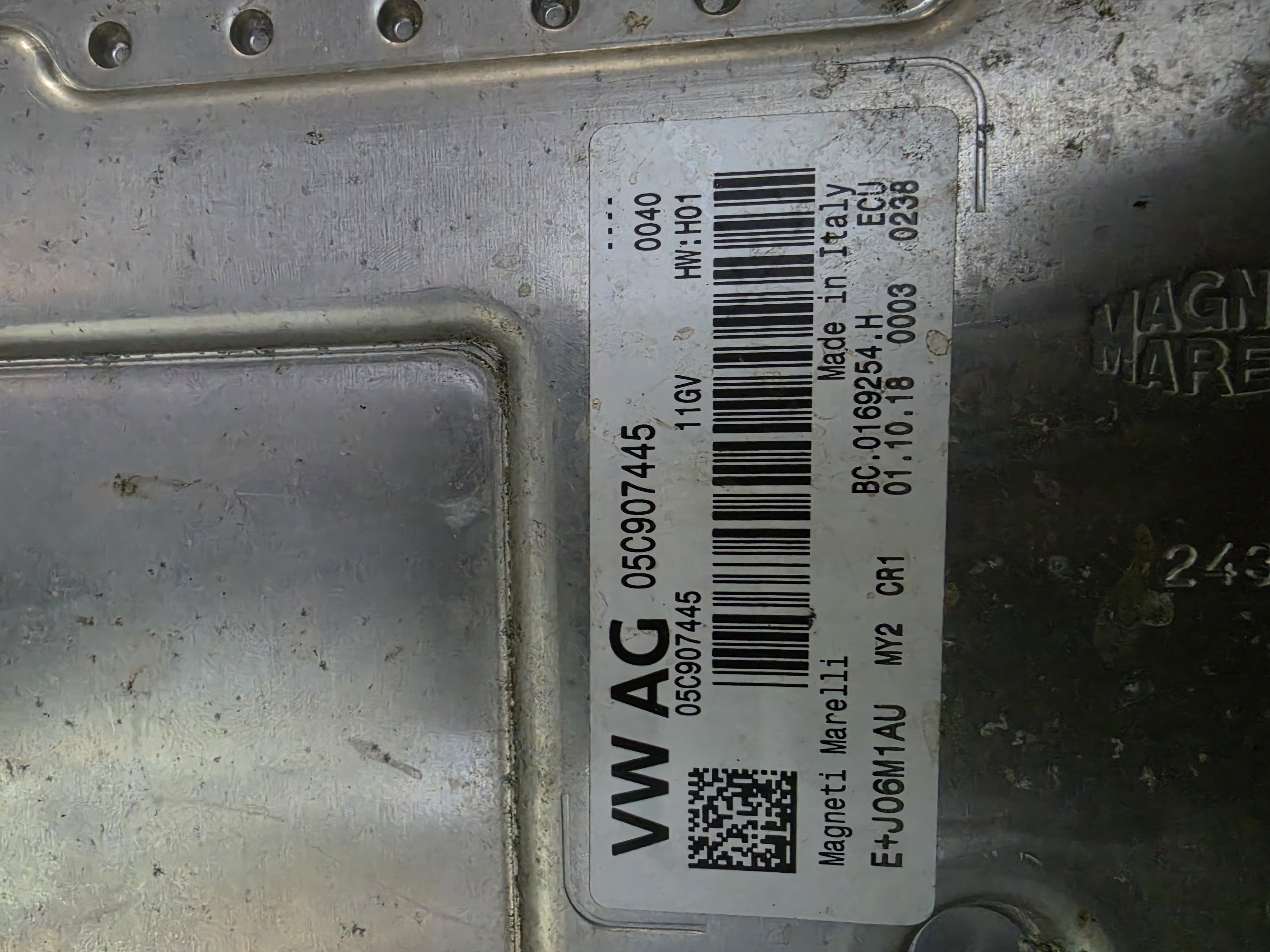 VW 05C907445 Magneti Marelli 11GV H01 ECU identification label