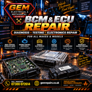 BCM ECU vehicle electronics repair UK – GEM postal service